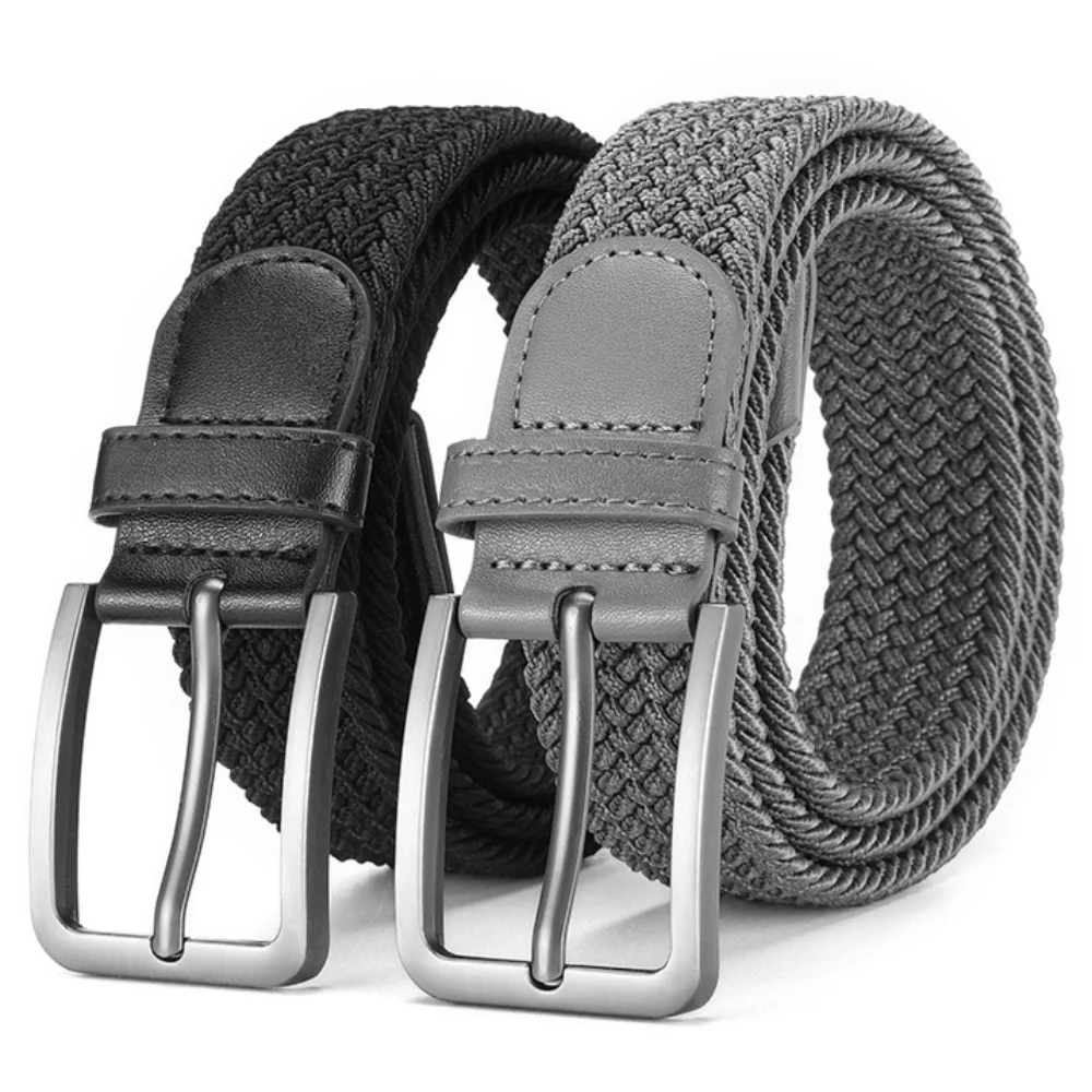 Men Stretch Tactical Belt Retro Minimalist Casual Elastic Waistband for Outdoor Adventure Perfect Match Pants Shorts Daily Wear