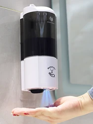 Sensor Hand Soap Dispenser Wall Automatic Hand Washer Touchless Liquid Soap Pump with UV Sterilization for Home Hotel Office
