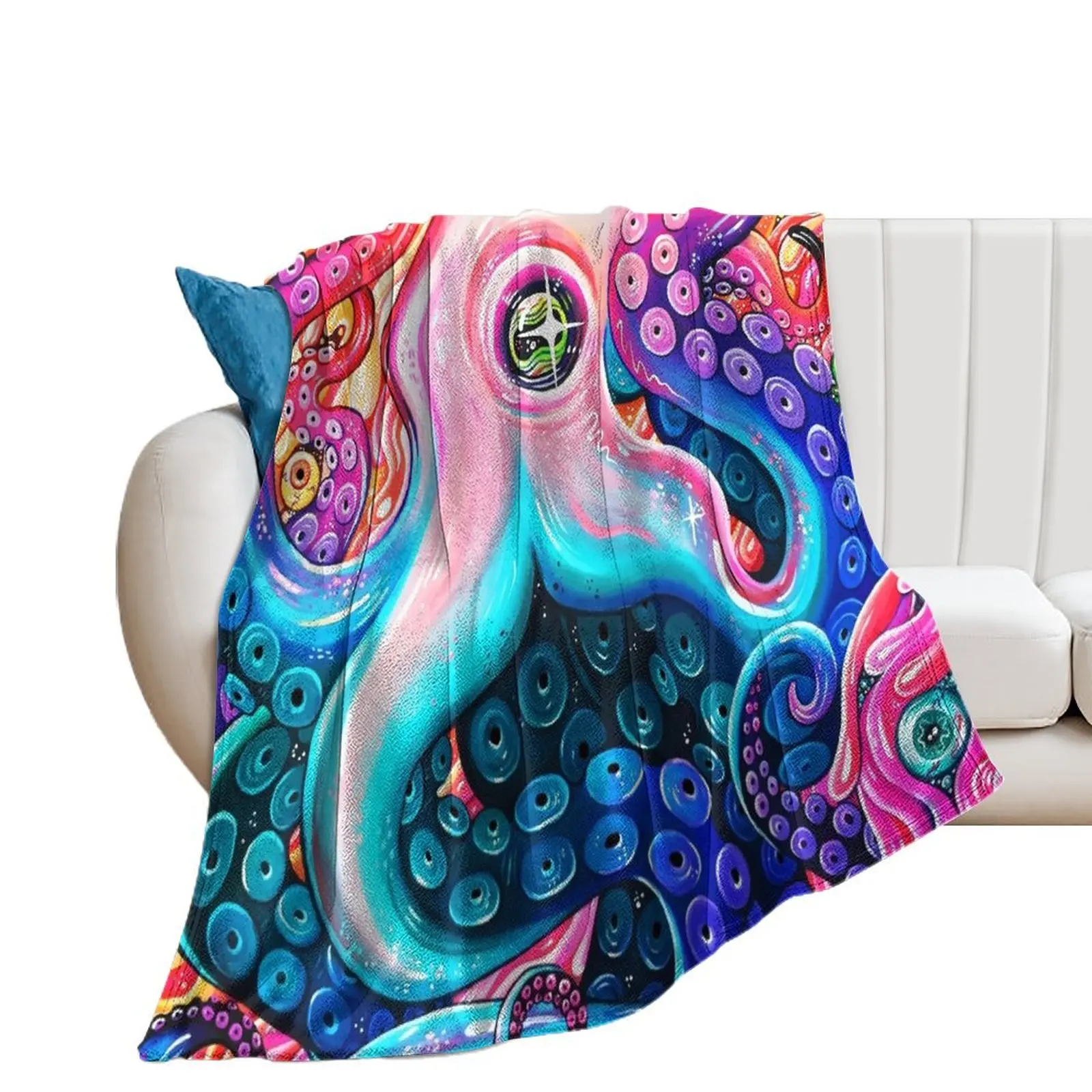 

GlitterOctopus Throw Blanket for babies Soft Quilt Blankets