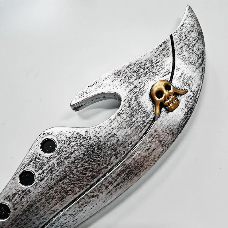 52 ซม./20.47in Pirate Machete PU วัสดุพลาสติกอ่อนคอสเพลย์อุปกรณ์ต่อพ่วงของเล่นมีดอาวุธรุ่นเดสก์ท็อปเครื่องประดับเด็กของขวัญ