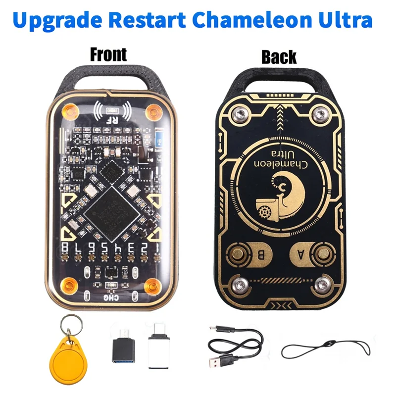B24B Chameleon Ultra Smart Card Emulator + سلسلة مفاتيح CUID قارئ رقاقة ذكية RFID 125K 13.56M بطاقة فك تشفير NFC الناسخ