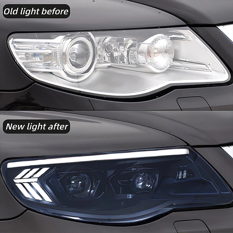 

Фара для Volkswagen Touareg, передняя фара 2007-2010, обновленная светодиодная лампа для фар, автомобильные аксессуары