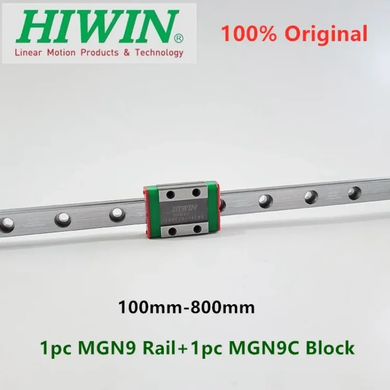 1pc Original Hiwin linear guide MGN9 150 200 250 300 330 350 400 450 500 550 mm MGNR9 rail + 1pc MGN9C block slider cnc