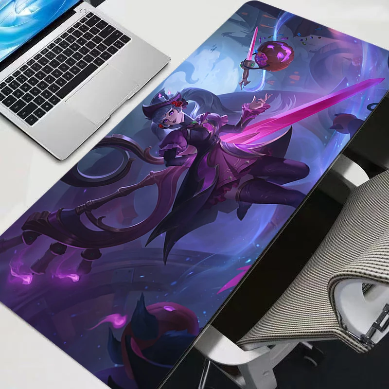 Mousepad League of Legends Gwen XXL Large Mouse Mat Pc MousePads Office Laptop Carpet Soft Anti-slip Desktop Mouse Pad Mouse Mat