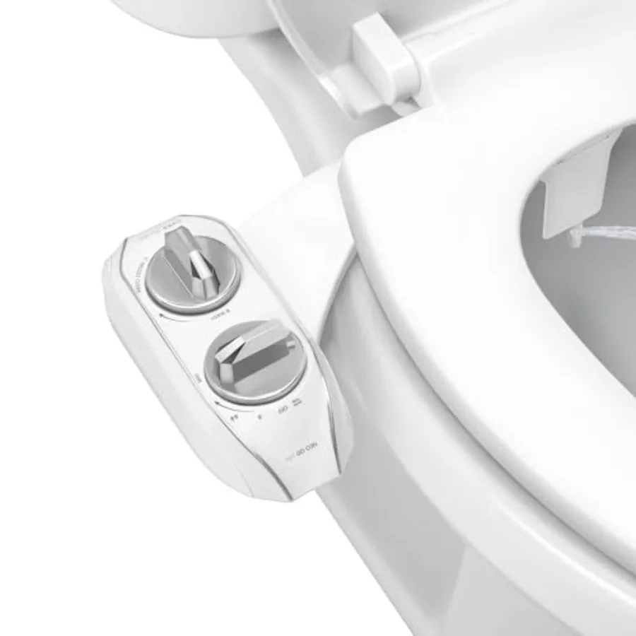 

LUXE Bidet NEO 120 Plus - Непривязанный к электричеству биде-насадка с одной форсункой для унитаза, запатентованная установка с выдвижным механизмом, 360° ° Самоочистка
