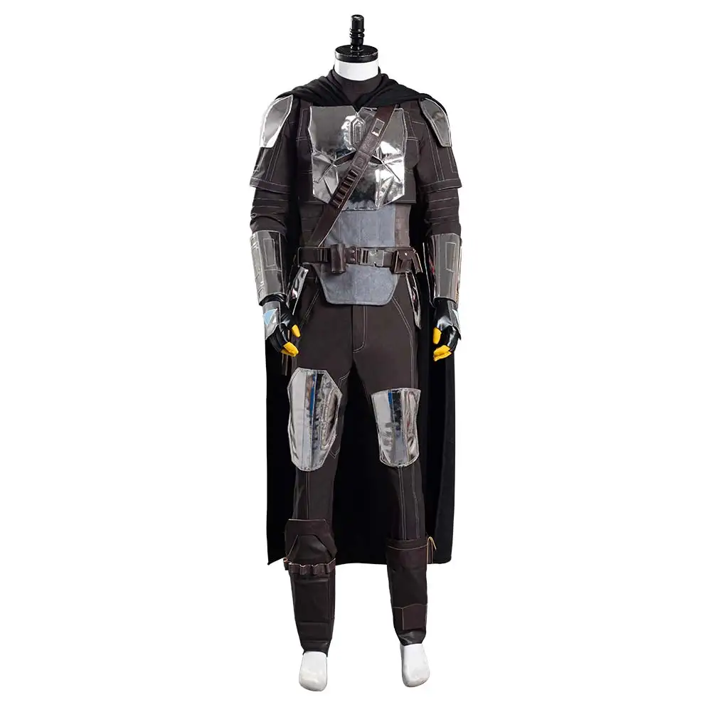 Din Djarin Cosplay Costume TV Space Battle Fantasy Men Battle Armor Cloak Fantasia Outfits Halloween Carnival Party Suit