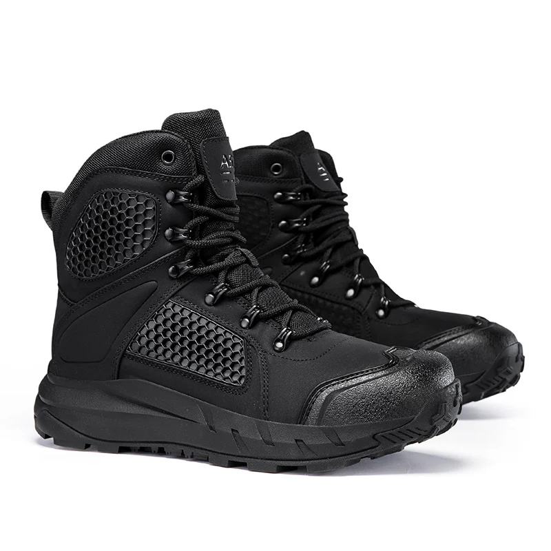 Men's High-Top Tactical Boots, Breathable Combat Training Boots, Large Size Anti-Slip Wear-Resistant Outdoor Hiking Boots - view 6