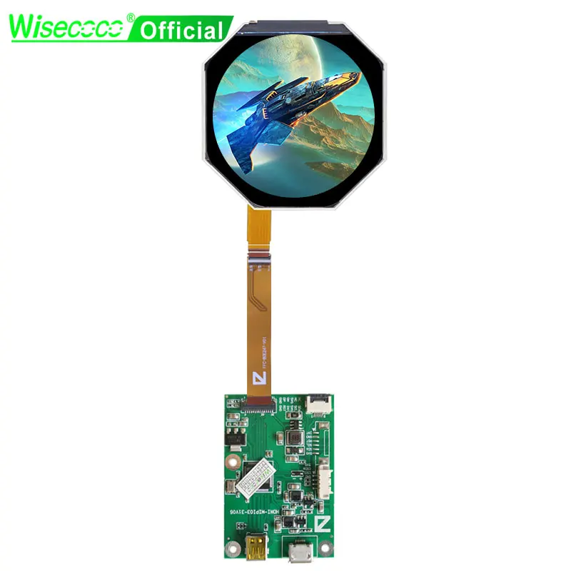 Wisecoco 2.5 Inch 480*480 Round Screen Circle LCD IPS TFT Circular LCD MIIPI Controller Board