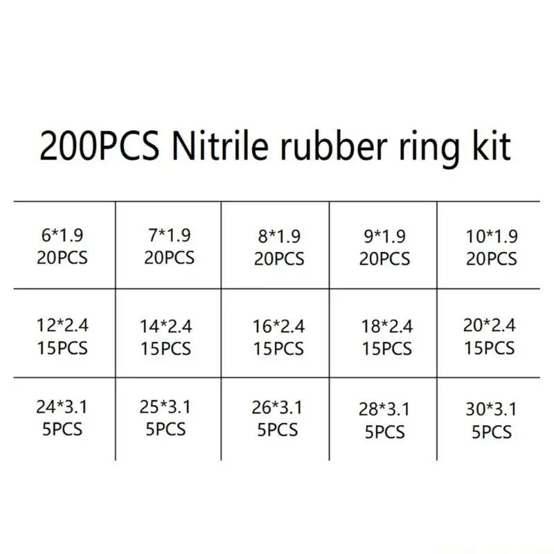 A2BE 200Pcs O-Rings…