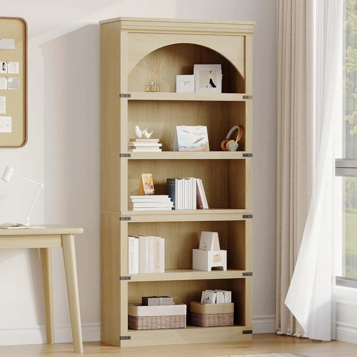 5-Tier Bookcase Wid…