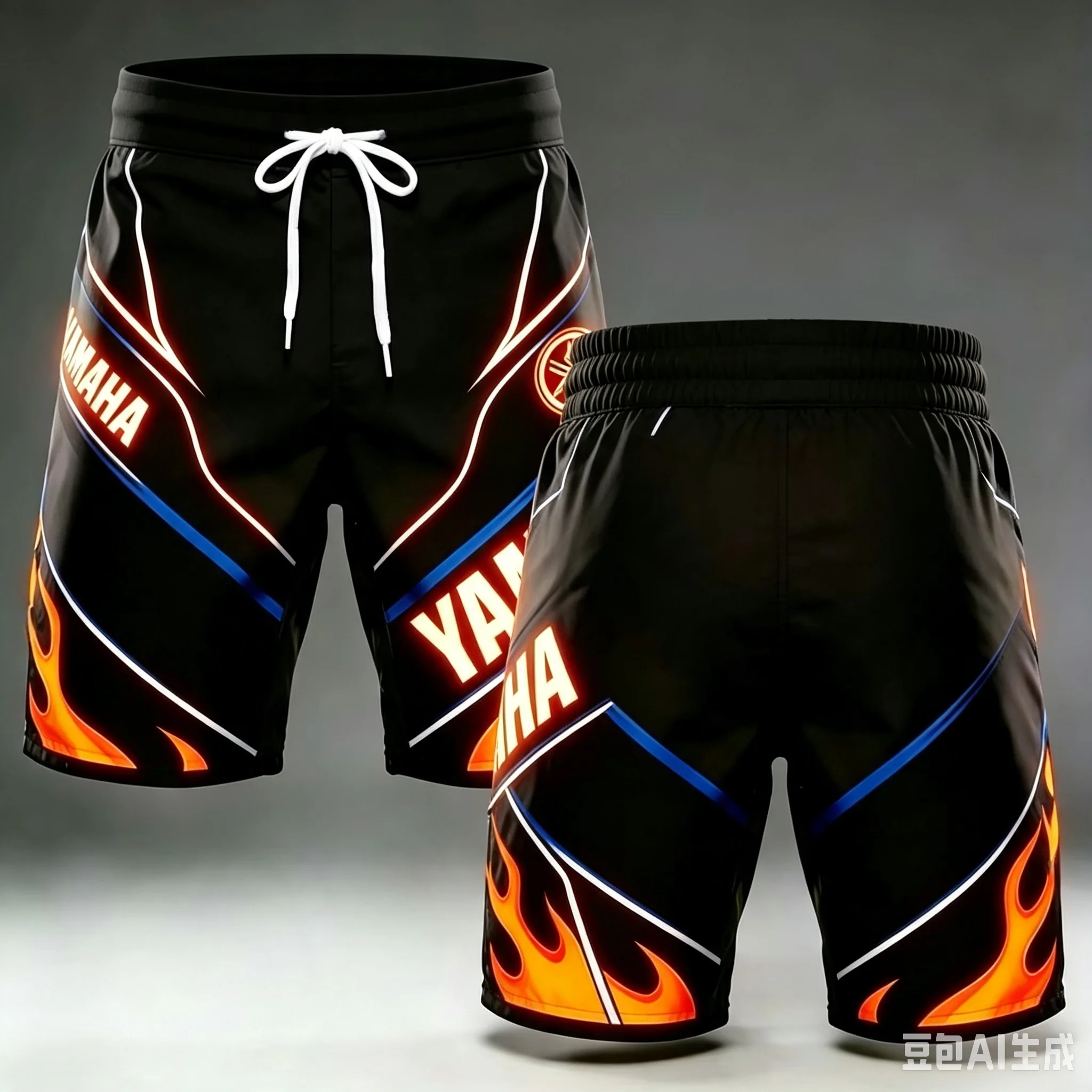 2026 Summer New Yamaha Black Fashion Sports Outdoor Fitness Shorts, Men Women Large Casual Motorcycle Riding Shorts