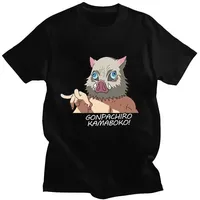 Camiseta con estampado gráfico Harajuku de Anime Demon Slayer Hashibira Inosuke, camisetas para hombres y mujeres,  t shirts