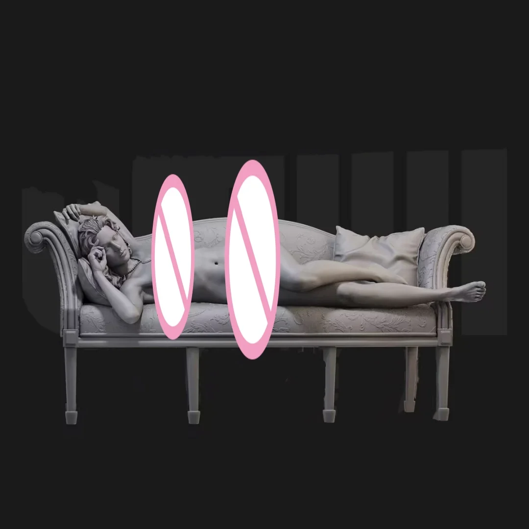 

Масштаб 1/24, фигурка из смолы, комплект модели для сборки, роза, лежащая на диване, в разобранном виде, неокрашенная игрушка для 3D-печати