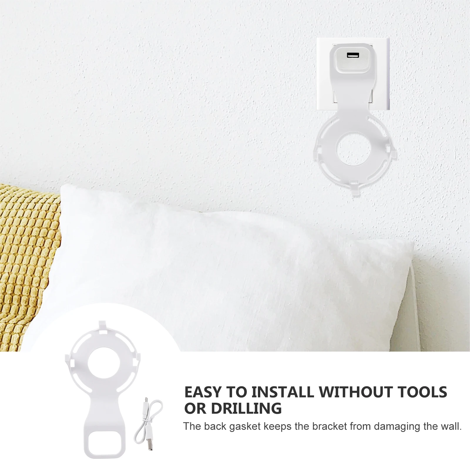 

Smart Speaker Bracket Wall Mount Holder for 2 Non Punch Compatible Space Saving Bathroom Kitchen Bedroom Wall