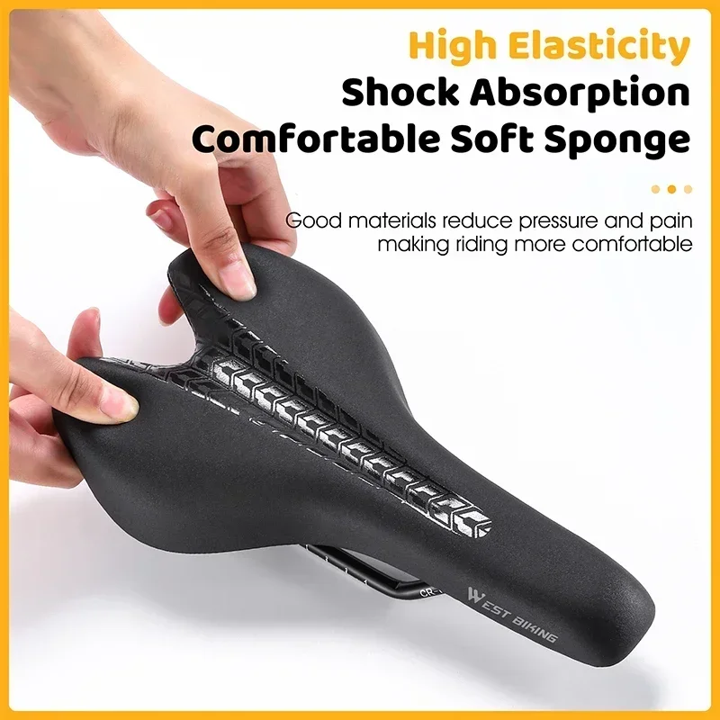 WEST BIKING Children's Bike Saddle Ergonomic Comfortable Shock Absorbing Foam Boys Kid's Bicycle Seat SGS Safety Certification