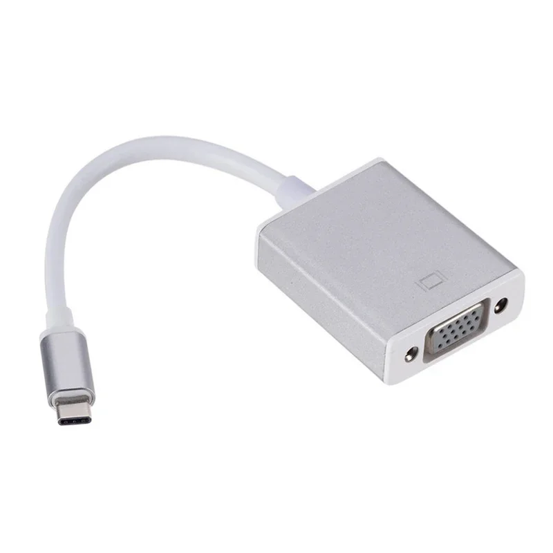 نوع C إلى VGA محول HDTV كابل الفيديو USBC VGA محول لماك بوك 12 بوصة Chromebook بكسل الكمبيوتر المحمول الكمبيوتر إلى العارض
