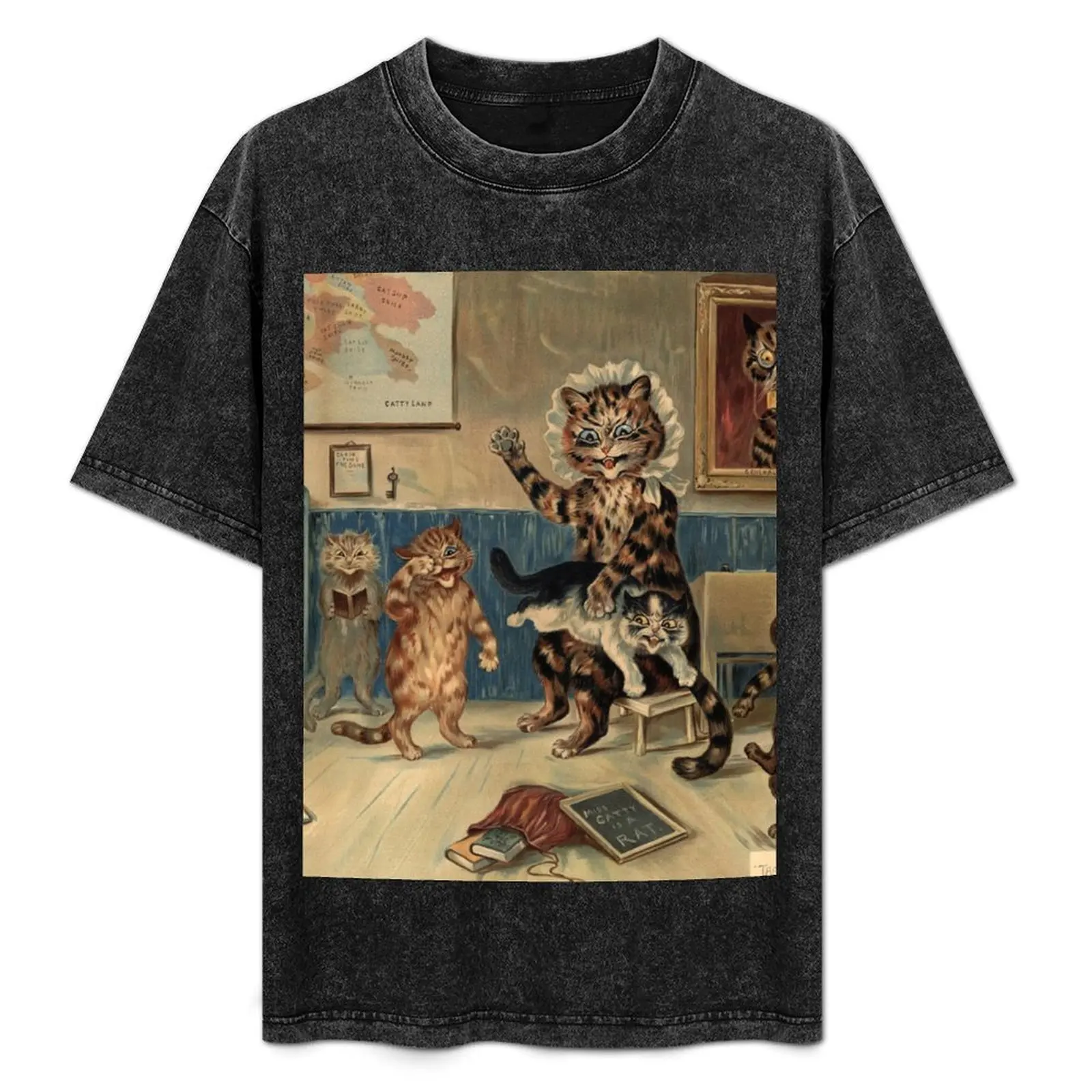 

The Naughty Puss by Louis Wain T-Shirt Plus Size All Match Tee Shirt
