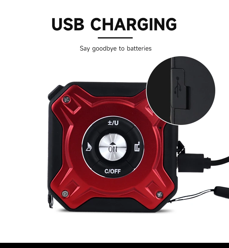 

2 in 1 Tape Measuring Instrument 40m Handheld Digital Tape Measure