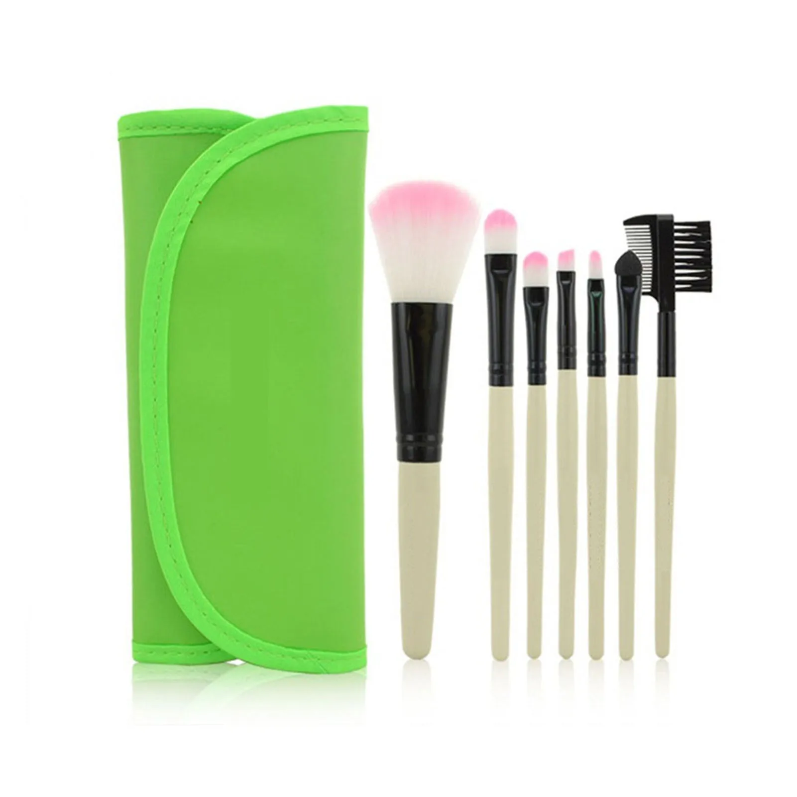 7 Stuks Draagbare Make-Up Borstel Set Gemakkelijk Schoon Te Maken 5 Kleuren Make-Up Borstels Voor Make-Up Verzorging Tools Tue88