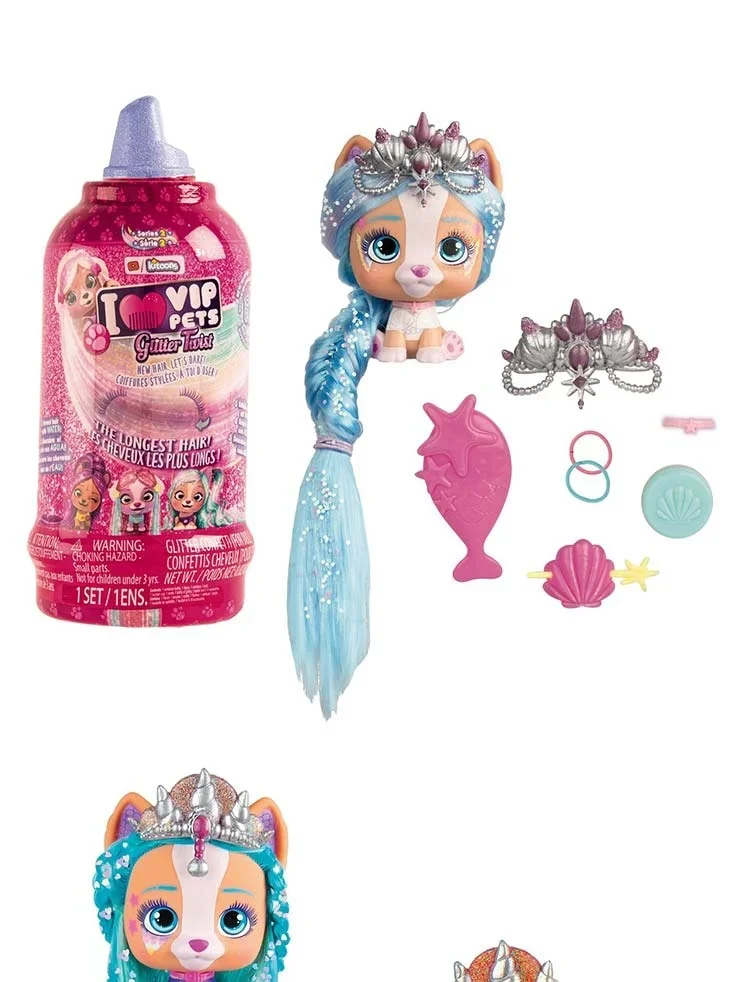 Ich liebe Vip Pets Surprise Hair Reveal Reborn Doll Surprise Tress Langes Haar-Styling für Puppen mit Haaren für Frisuren Spielzeugpuppe – Detail 9