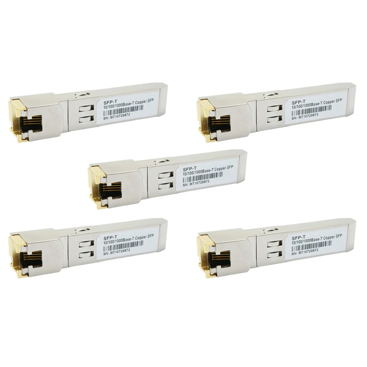 IDUD 5X Gigabit RJ45 Modulo SFP 10/100/1000Mbps SFP Rame RJ45 SFP Ricetrasmettitore Gigabit Ethernet Switch