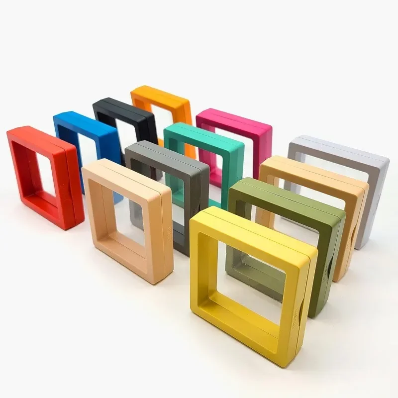 

1 piece of 3D suspended photo frame display stand, jewelry box, gift box, ornament storage box, portable small travel jewelry box, anti-oxidation with PE film, stackable suspended display box