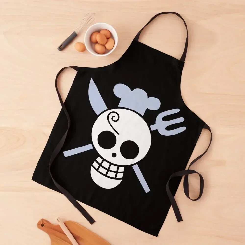 Sanji's Jolly Roger Apron Dress Kitchen New 2022 Year christmas kitchen Children'S Apron