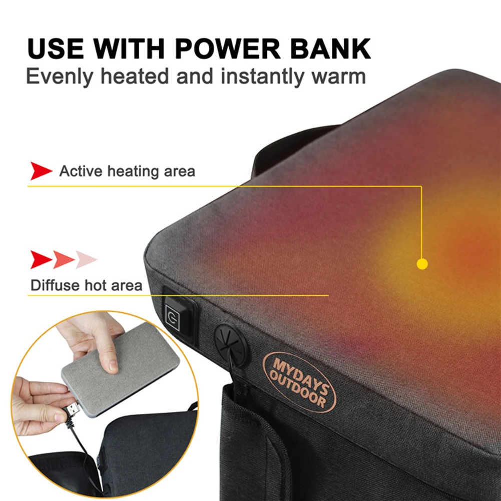 USB Electric Heating Pad Electric Blanket Outdoor Camping Heated Mat Sleeping Thermal Pad Winter Outdoor Sports Heat Seat