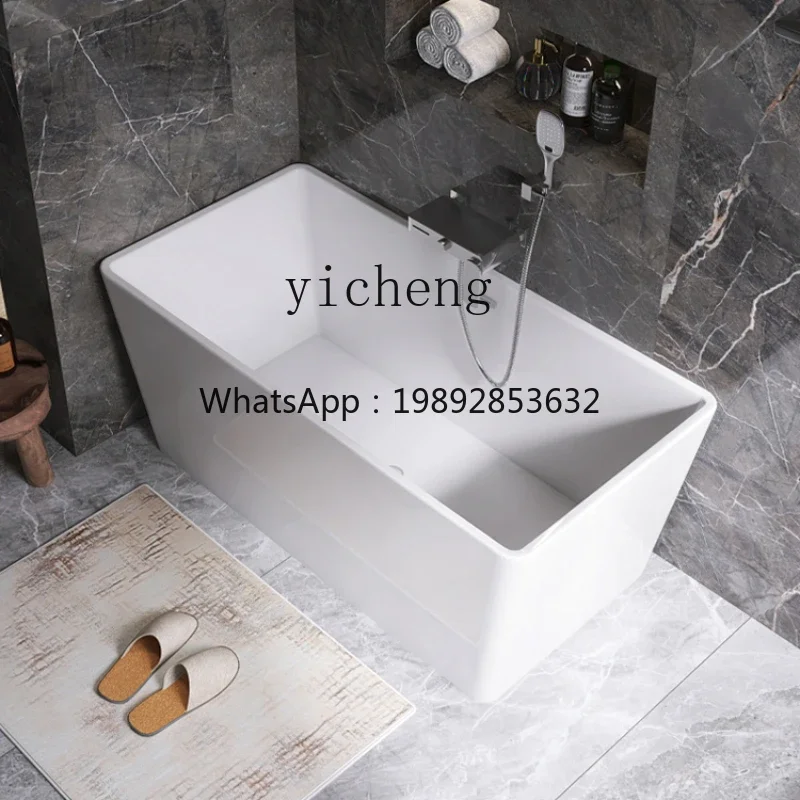 Small Apartment Bathtub Household Adult Square Japanese Deep Bubble Integrated Independent Bathtub