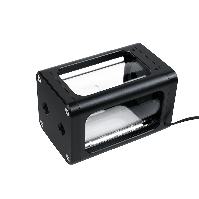 Imagem -03 - Tanque de Água Pequeno para Mini Computador Refrigeração a Água Sistema de Luz Argb Suporte Sync mb Vidro Preto Branco Prata Icemancooler-rx7 120