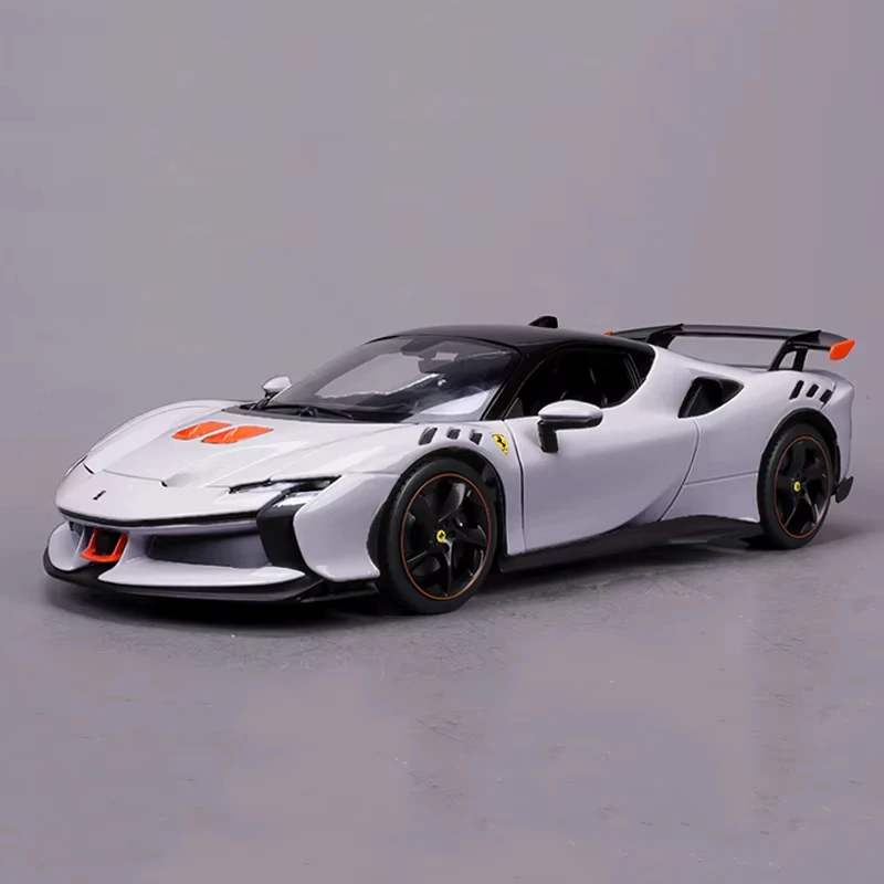 Bburago 1:18 Ferrari Sf90 Xx Stradale Bianco Automodell Legierung Miniaturdruckguss Modell Ferrari Sportwagen Modell Spielzeug Geschenk