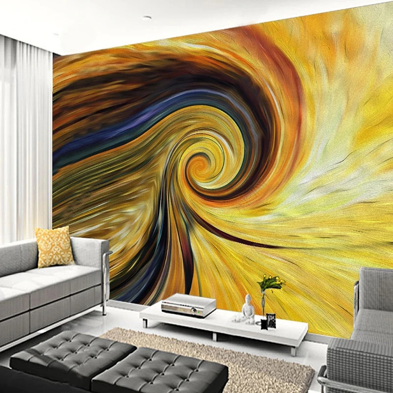 Custom Mural Wallpaper Modern Sky Vortex Abstract Gold3D Stickers Living Room TV Sofa Luxury Home Decor Background Papel Tapiz