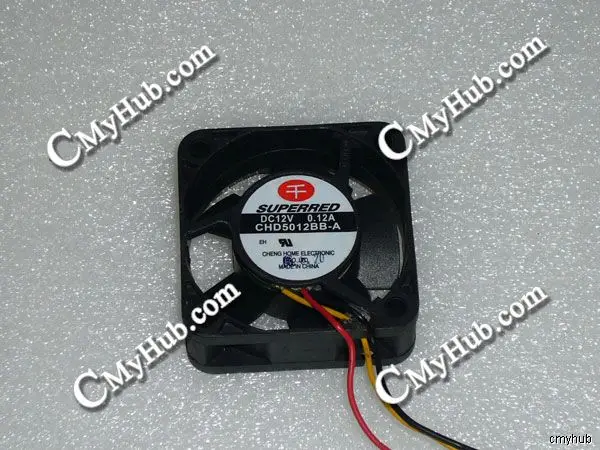 Ventilador de refrigeración DC12V 0.12A para SUPERRED CHD5012BB-A 5CM 5020 50X50X20 mm Ventilador de refrigeración de 3 pines
