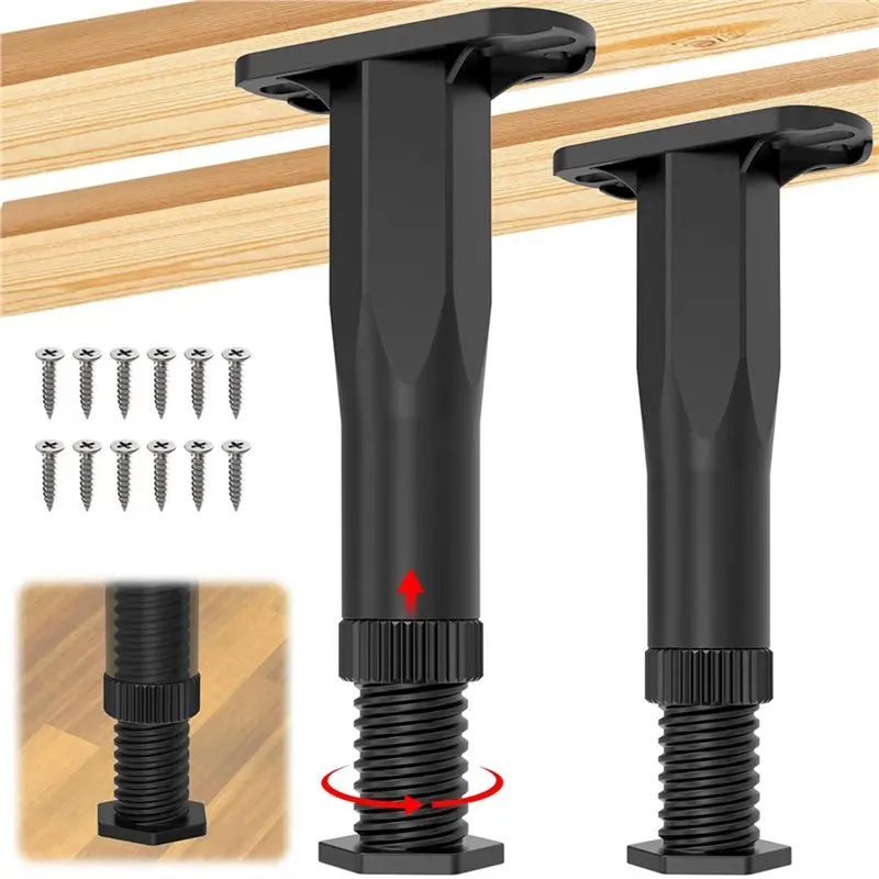 TFORU-8PCS Adjustable Bed Frame Support Legs ( 8.3In-14.5In), Frame Center Slats Heavy Support Leg,For Frame/Sofa/Chair/Table