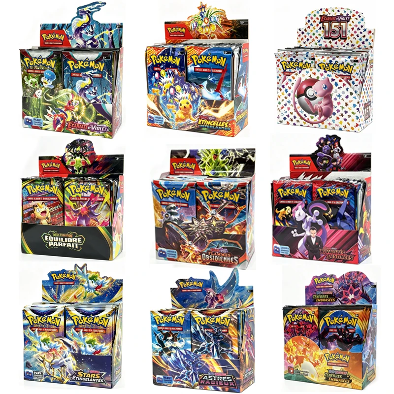 NEW 360P French Pokémon cards: Ecarlet & Violet Etsncelles Astral Radiance Obsidian Flames Booster Box Card Game 36 Pack Box