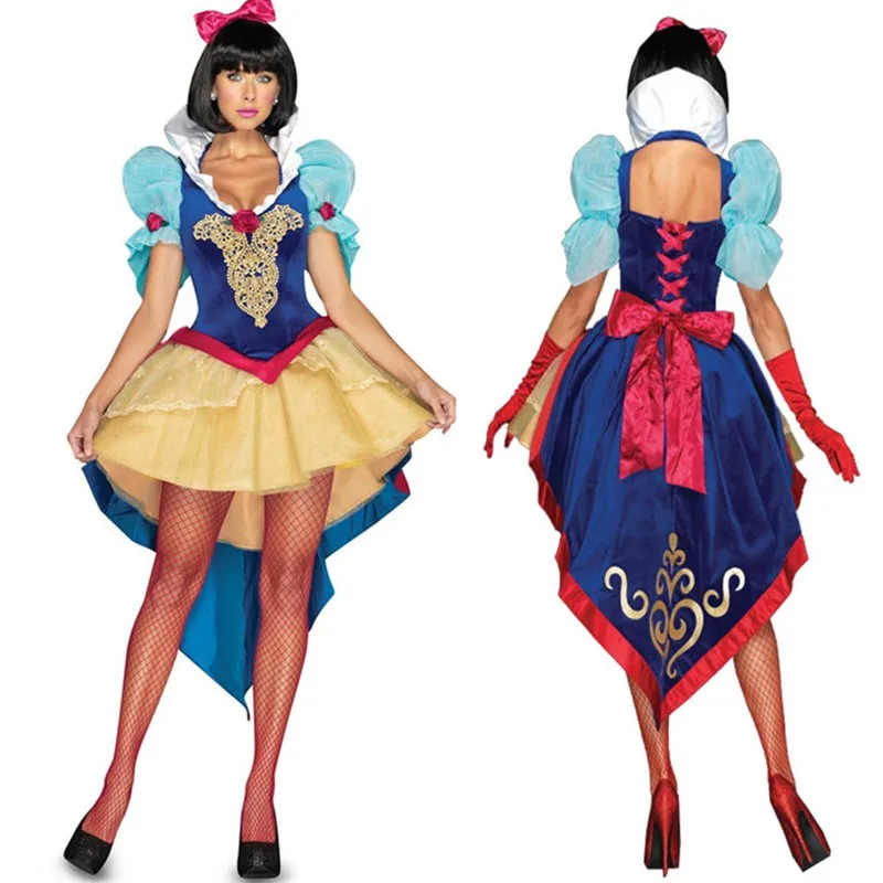 

Princess Snow White Queen Costume Party Halloween Event Outfit Fairy Tale Inspired Women's Traditional Clothing Stage Wear