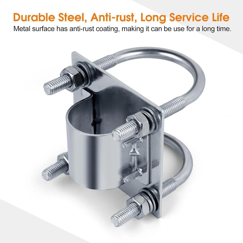 POPULAR-Antenna Mast Pipe Mount Works for GEN2 V2 Pipe Adapter Universal Antenna Steel Pole Mount view 3