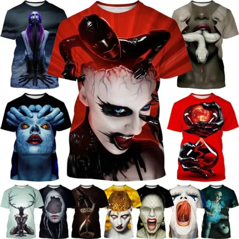 

Arrival American Horror Story 3D Print T-shirt for Unisex Fashion Women Clothing Horror Thriller Movie Casual Oversized T Shirt