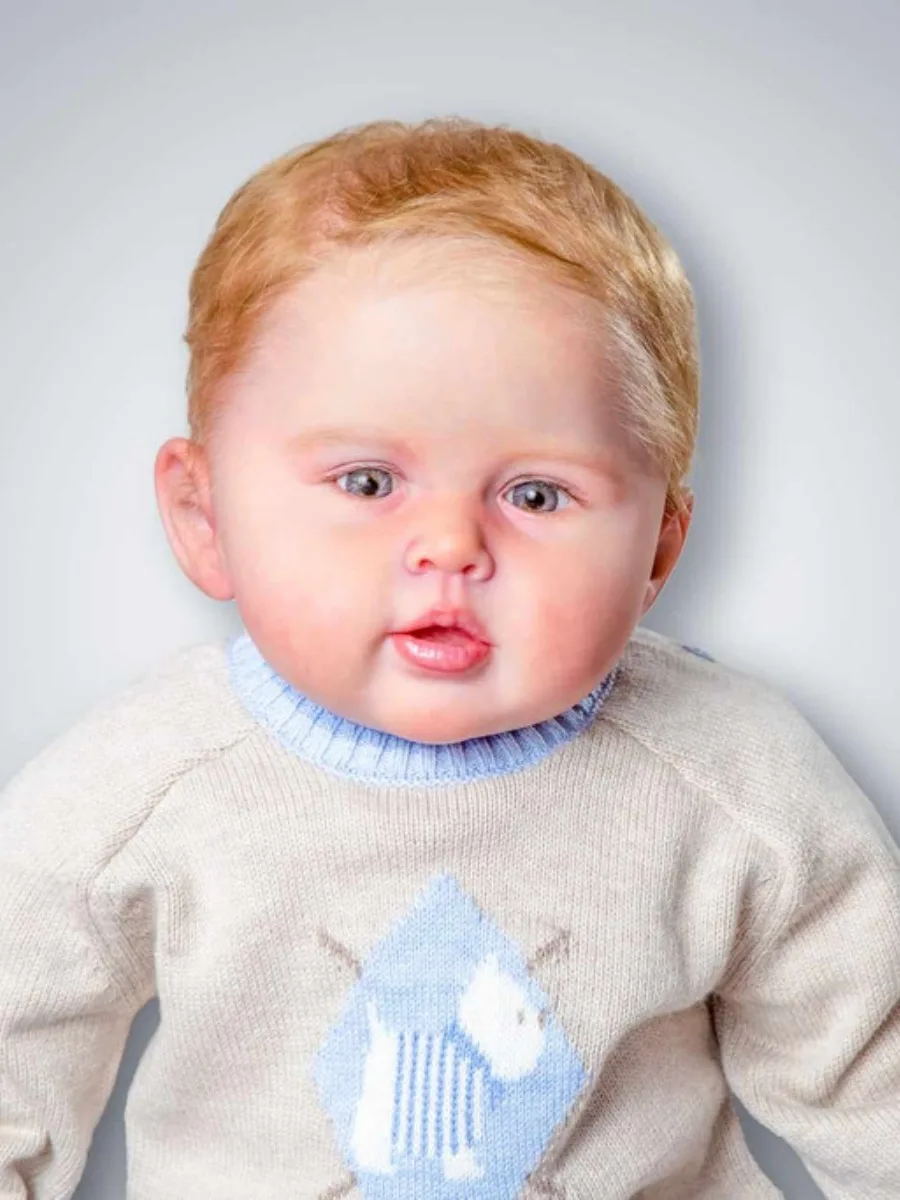 22 Inch George Reborn Doll Handmade Soft Bebe Newborn Baby Clothes Send Random Soft Touch Newborn Baby Doll