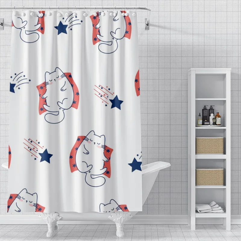 Home decoration shower curtains for bathroom waterproof curtain fabric Modern Nordic style Living Roomcute animal cartoon dogs