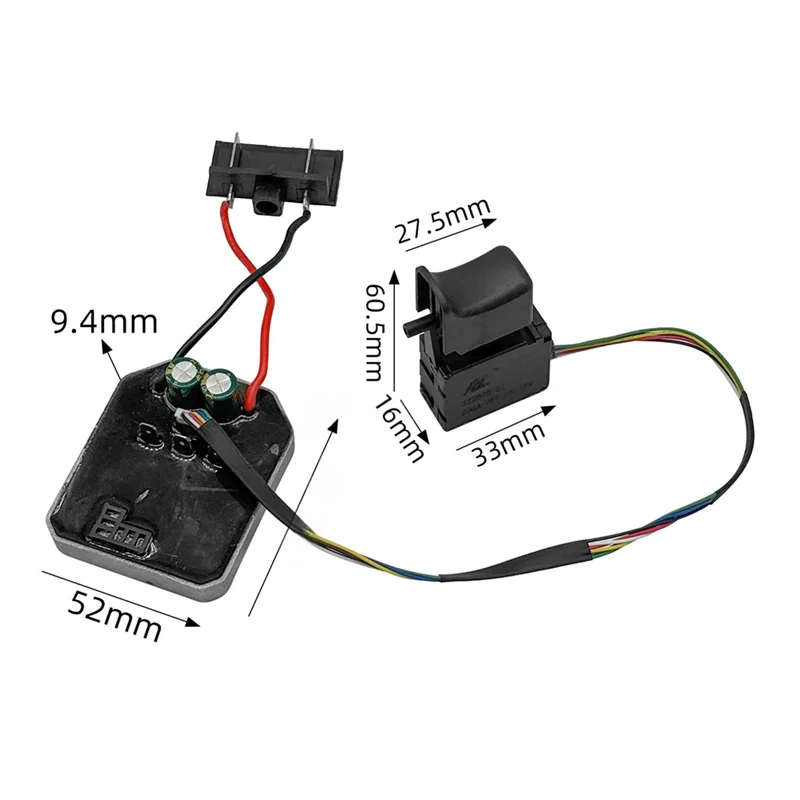 -A89Z Voor Dayi borstelloze lithium-elektrische hamerbesturingskaart met schakelaar en klopboormachinecontroller