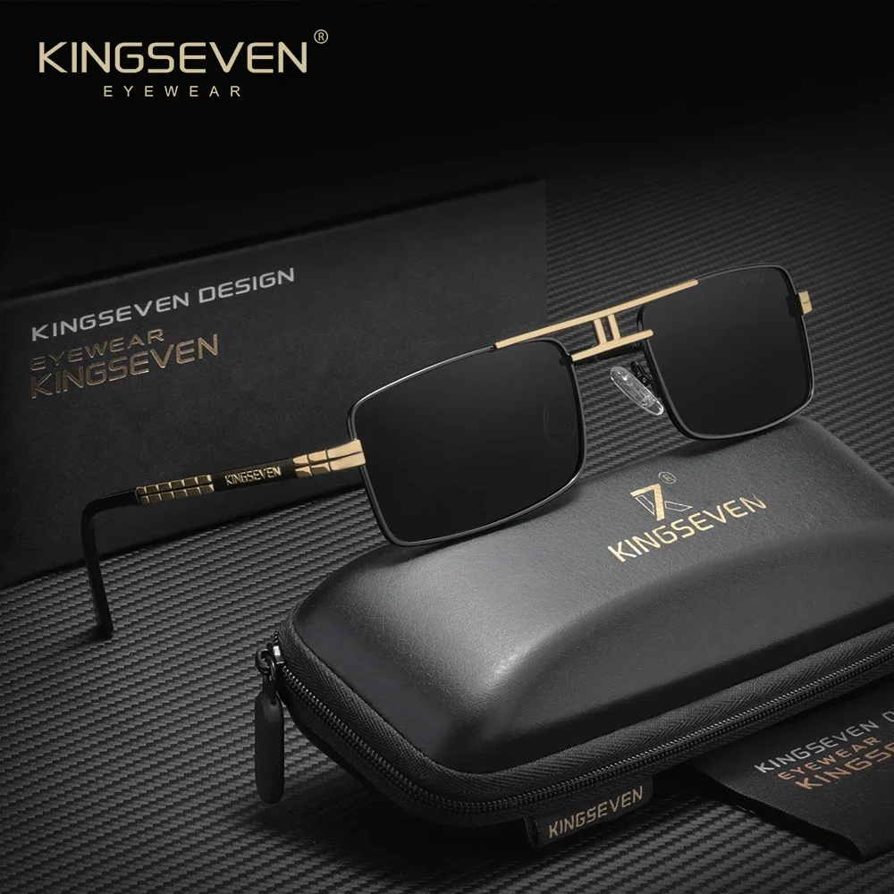 KINGSEVEN Beliebte Vintage-Sonnenbrille, Unisex, lässig, für den Außenbereich, zum Fahren, modisch, trendig, luxuriös, polarisierte, schützende UV400-Brille
