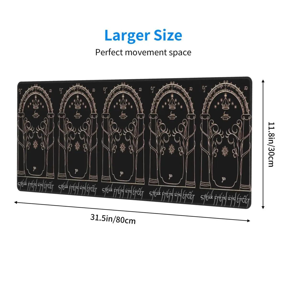 Large Mouse Pad Speak Friend And Enter Gamer PC Laptop Mats Keyboard Carpet Computer Gaming Office Accessories Desk Mat