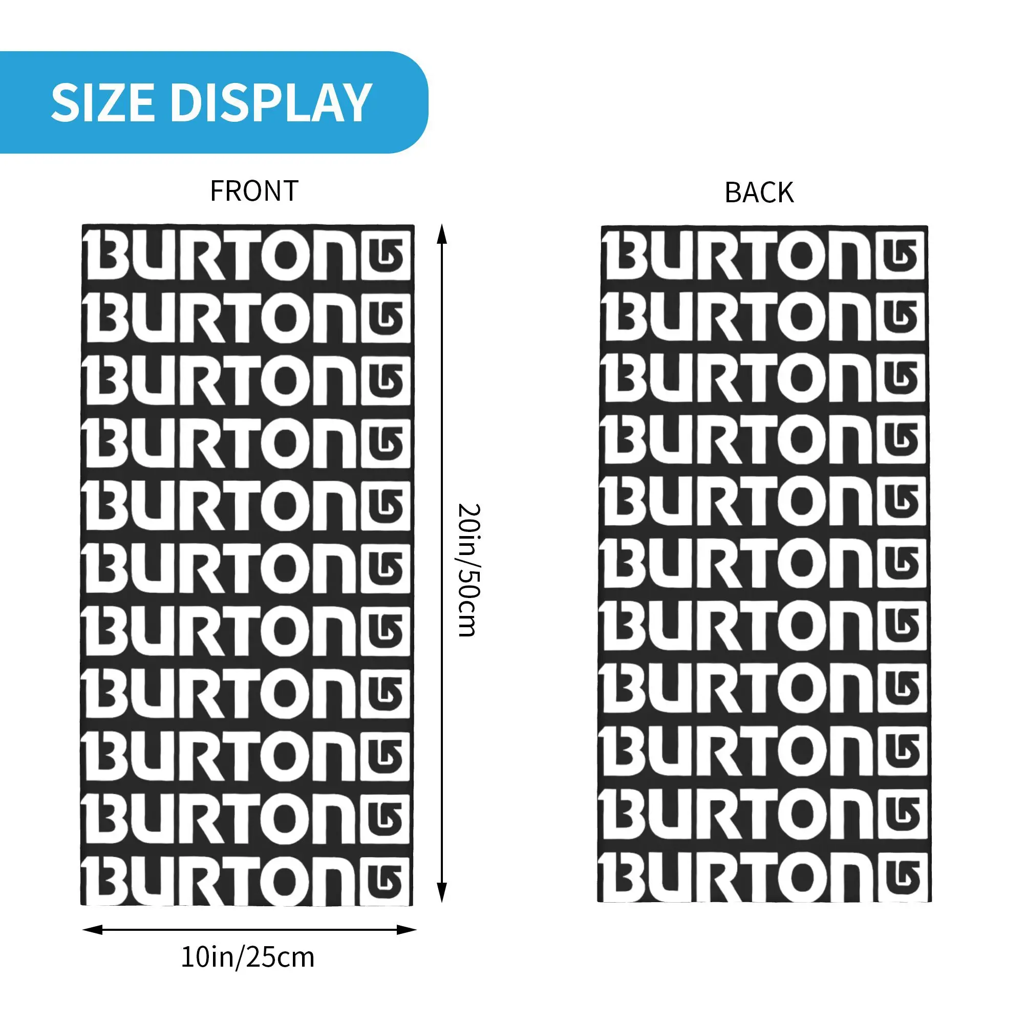 Custom B-Burtons Arrow Logos Hot Cool Bandana Winter Neck Warmer Women Windproof Wrap Face Scarf for Ski  Gaiter Headband