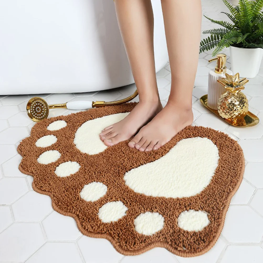 

Lovely Non-Slip Bath Mat Microfiber Water Absorbent Bathroom Rug Anti-Skid Floor Mat for Home Decoration Bathmat