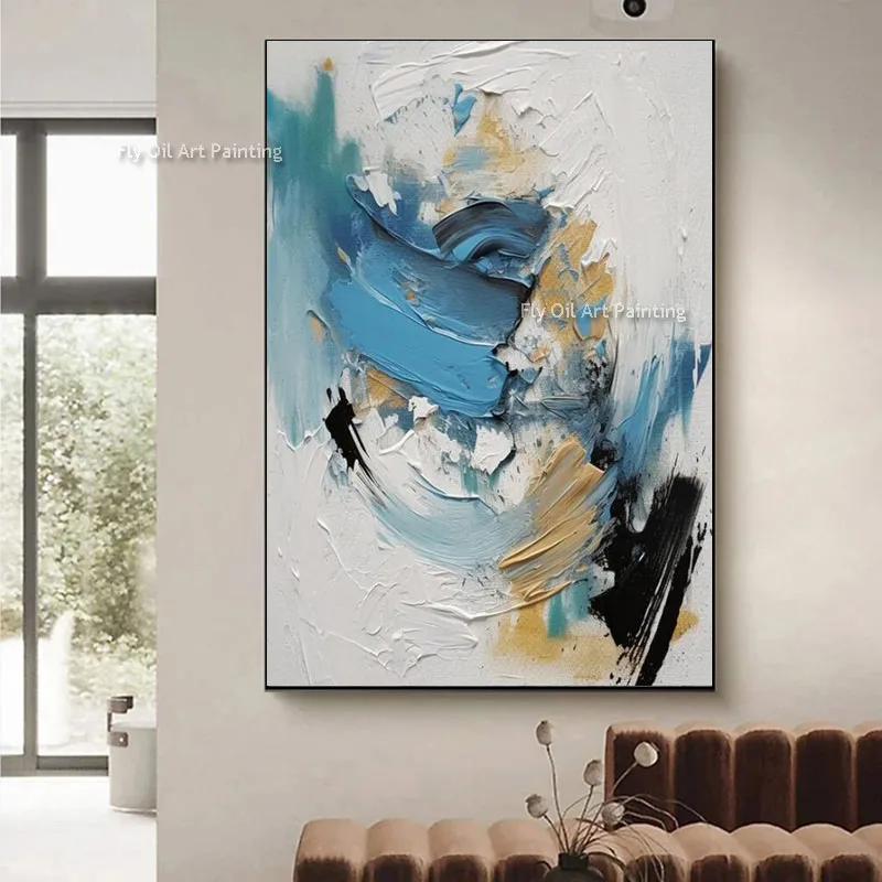 

New Arrival Abstract Oil Painting With Rich Colors Modern Canvas Painting Hand Painting Wall Art For Living Room Decor No Framed