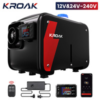 KROAK Portable All-in-one Diesel Heater 5-8KW 12V/24V bluetooh Car Parking Heater with Remote Control and LCD Monitor