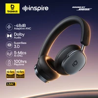 Baseus Inspire XH1 Sound by Bose ANC Auriculares inalámbricos Bluetooth 6.1 48dB Auriculares adaptables con cancelación de ruido Hi-Res LDAC 100Hr
