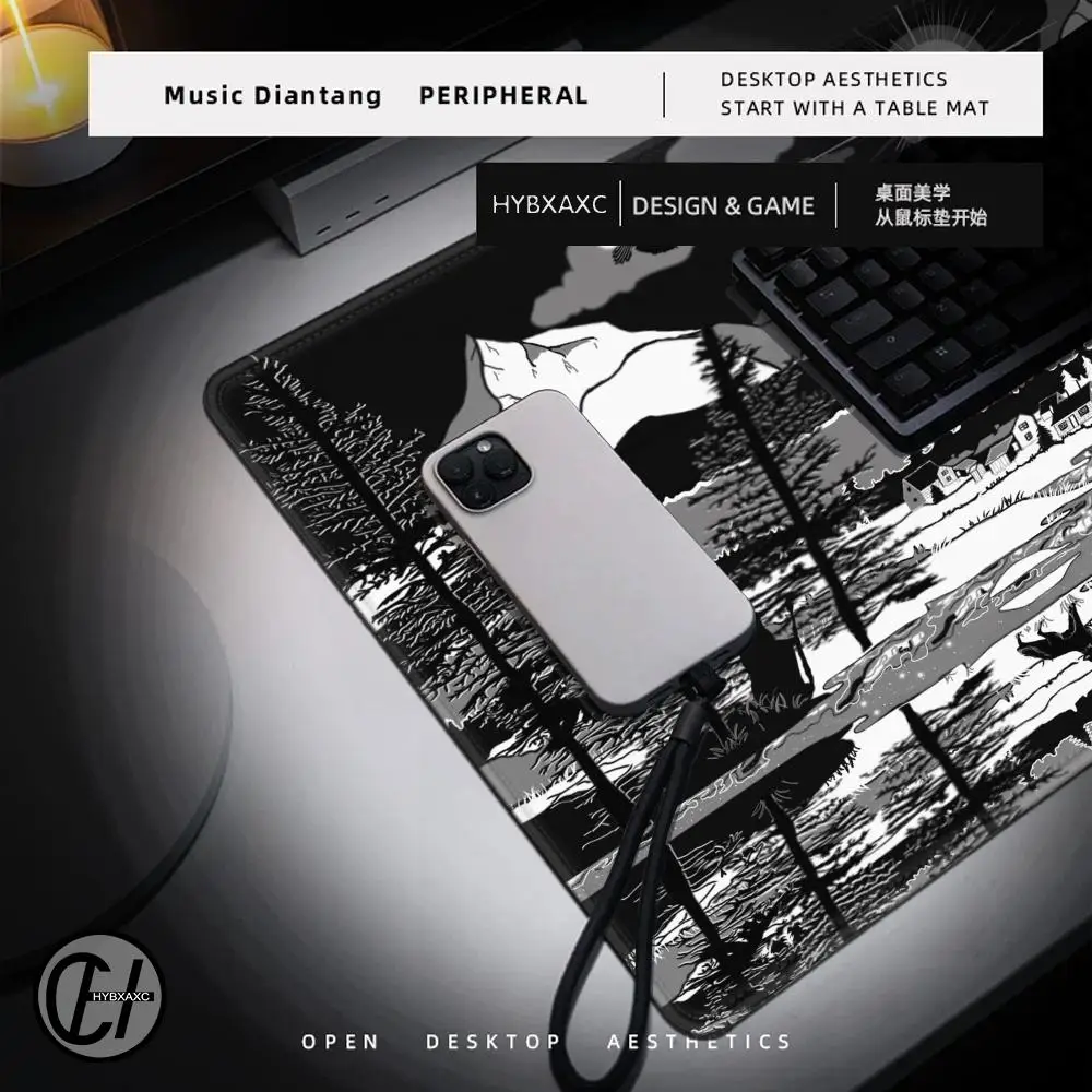 Mountain Mouse Pad Cute HD Desk Pad Extended Gaming Keyboard Mats Large 90x40cm XXL Gamer Mousepad