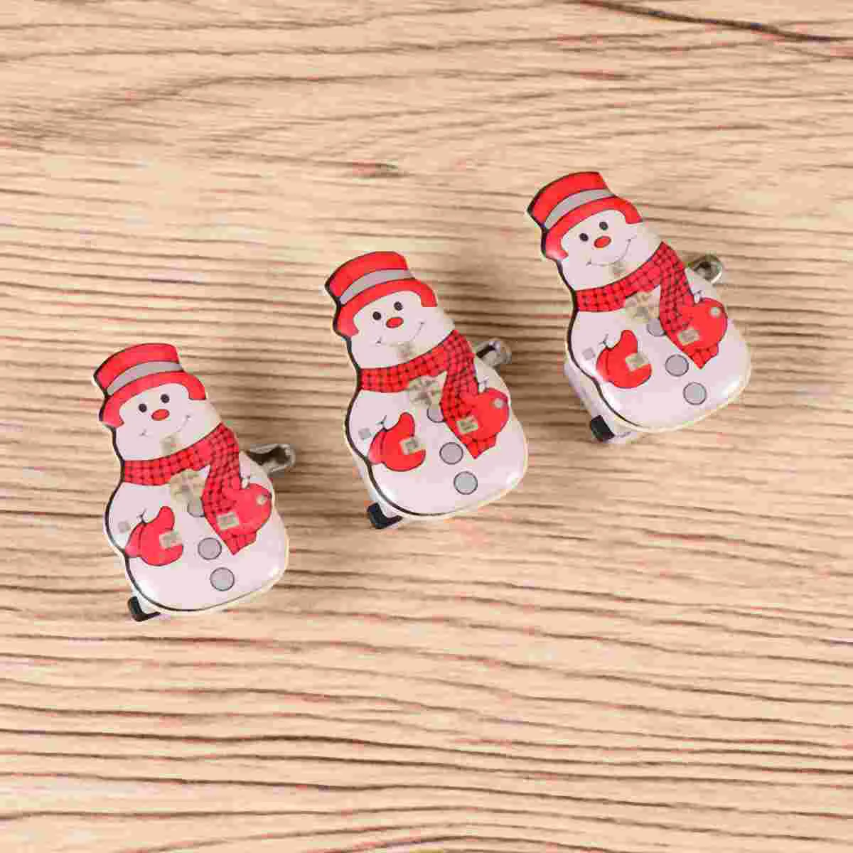 25 Pcs Christmas Tree Luminous Enamel Pins LED Glowing Badges Glitter Brooches Snowman Toy Jewelry Corsage Red Elder Miss